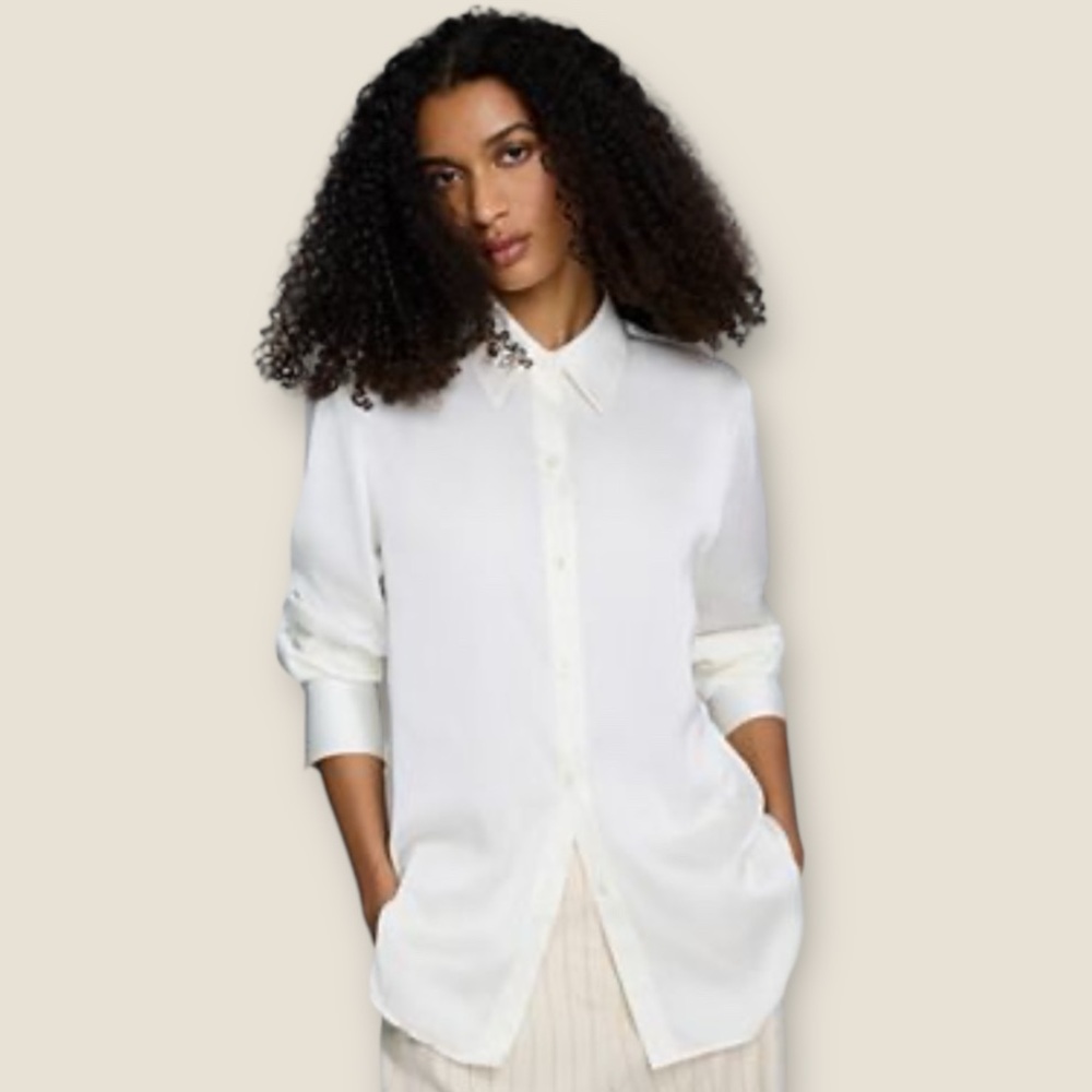 NWT Kenneth Cole New York Women’s Button Front Cotton‎ Shirt Tunic Classic
